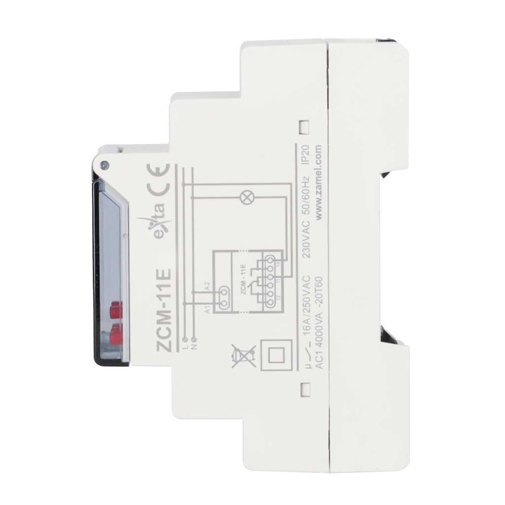 ZAMEL Programator czasowy 1-kanałowy, tygodniowy ECONO 230V AC ZCM-11E