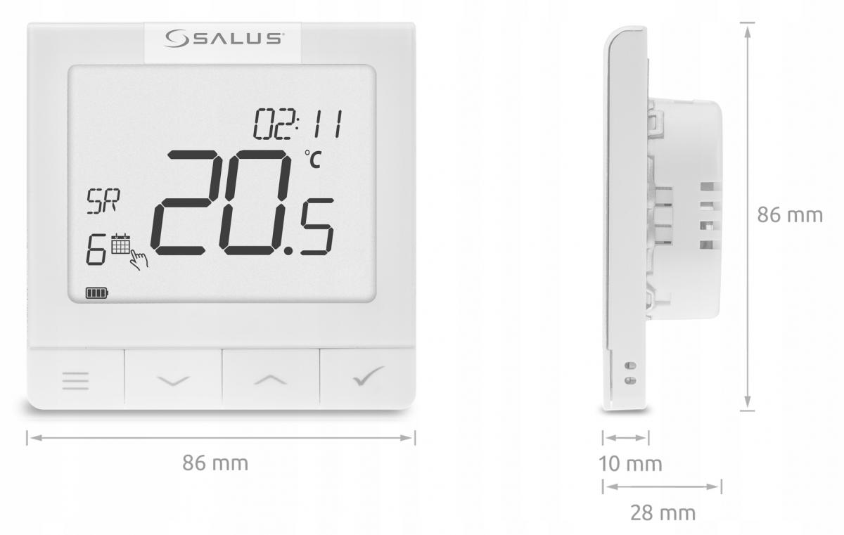 Regulator temperatury przewodowy SALUS WQ610 Quantum, 230V tygodniowy podty