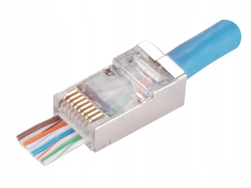 A-LAN Wtyk przelotowy RJ45 STP kat.6 (op.100 szt) ALANTEC
