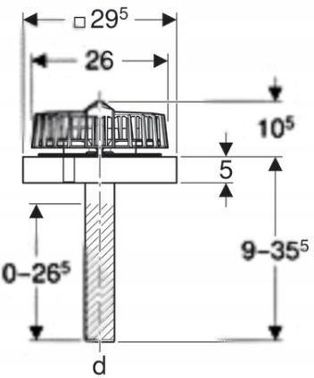 GEBERIT Wpust dachowy Geberit Pluvia d56