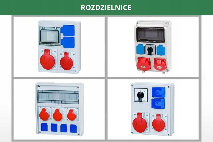 Rozdzielnica LAGO 10M BICOLOR - gniazda 32A 5p, 2x230V, 10 modułów, kolor c