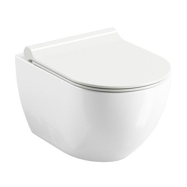 RAVAK Miska wisząca WC UNI chrome RimOff biała