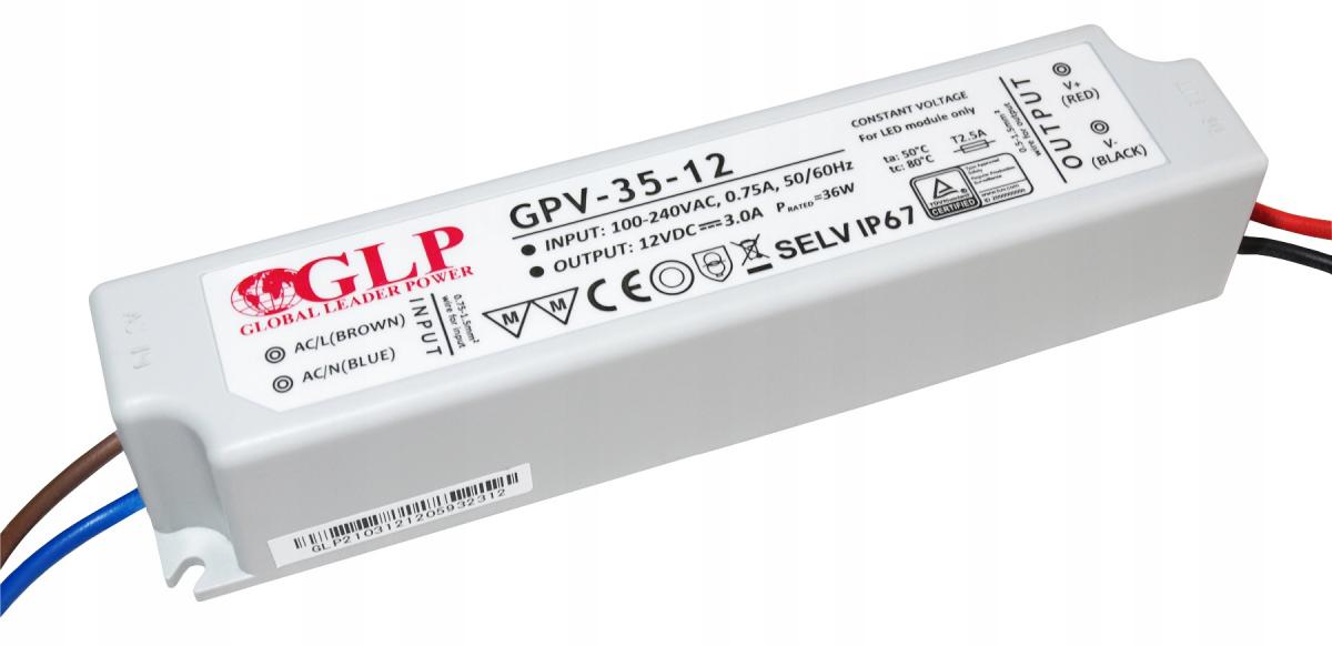 MPL POWER GLP zasilacz LED 12V 3A 35W