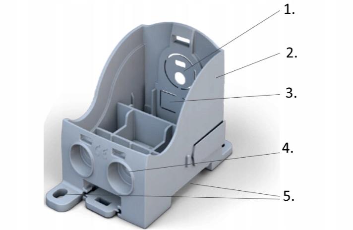 SIMET SUB 400 Blok rozdzielczy - uniwersalny Al/Cu 82080 SIMBLOCK szary