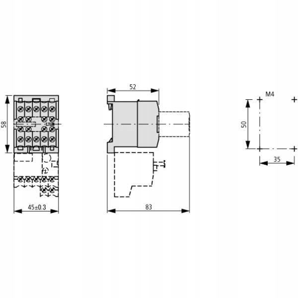 EATON Stycznik AC-3/I=9A P=4kW/ 1Z 0R DILEM-10(24V50/60HZ)