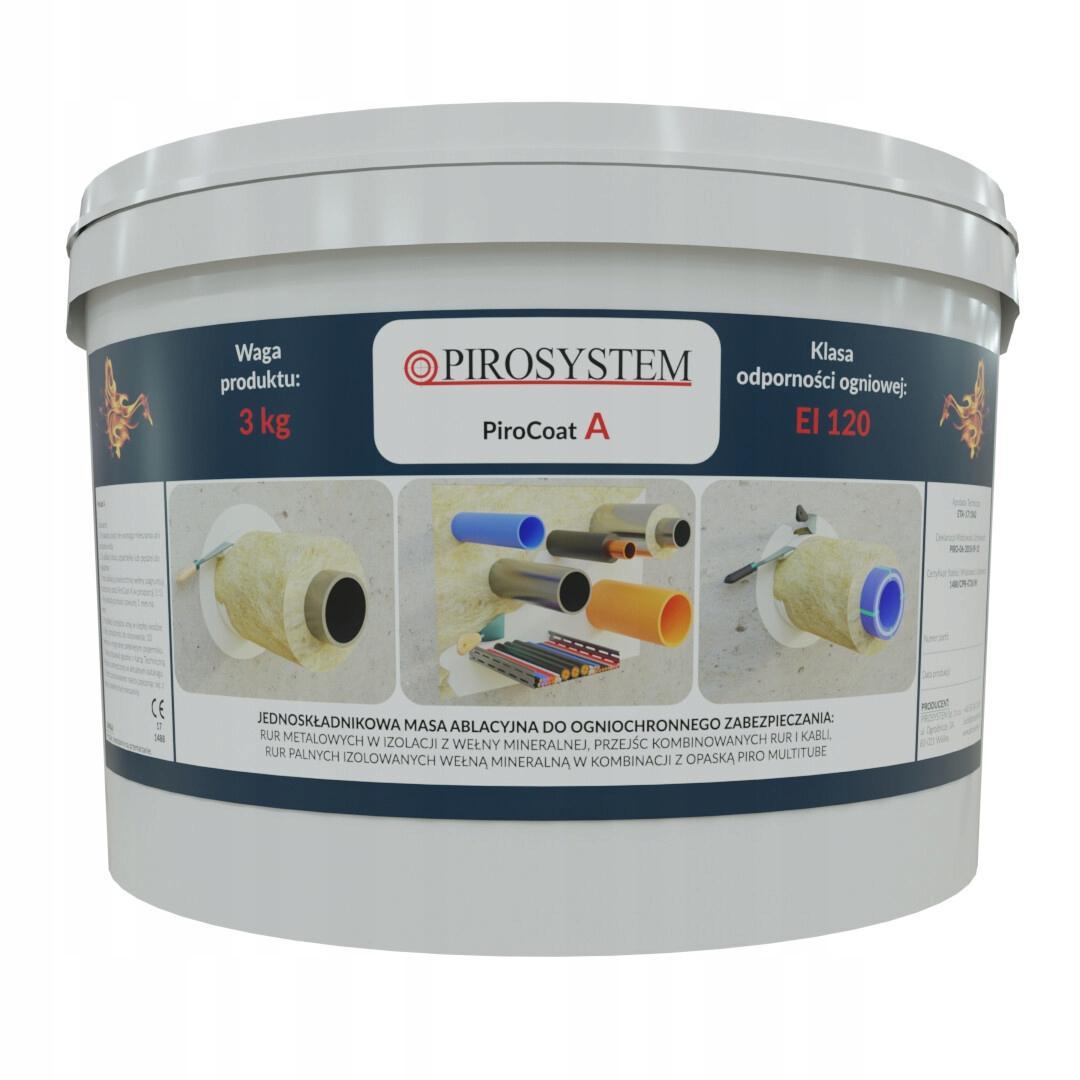 Pasta ogniochronna PiroCoat A, opakowanie handlowe 3kg PIROSYSTEM_ONNLINE