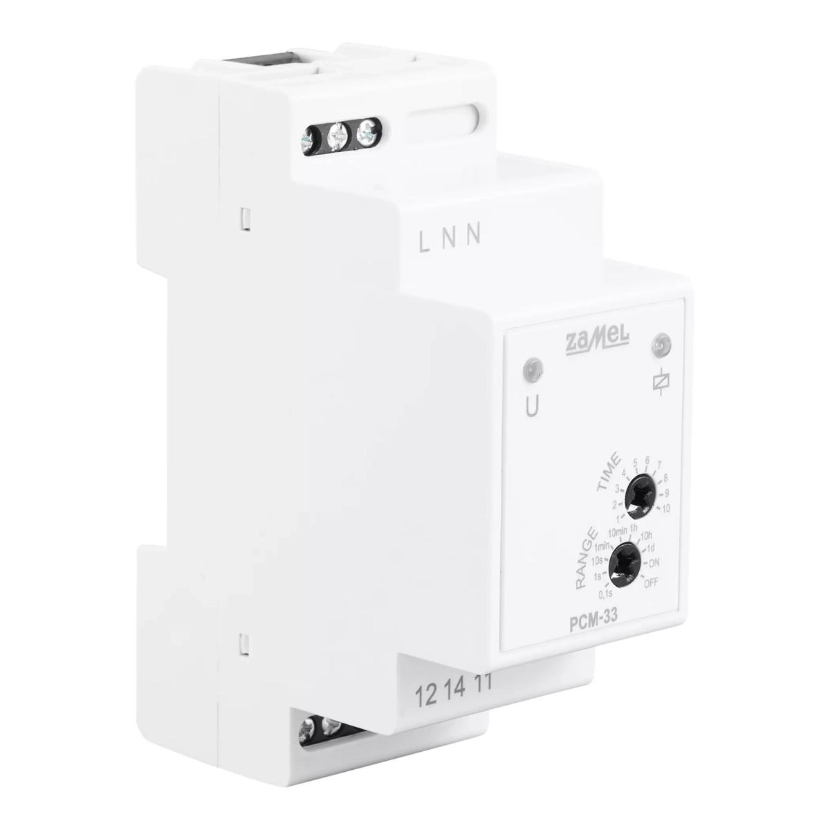 Przekaźnik czasowy przełączany w zerze praca naprzemienna 230V AC PCM-33