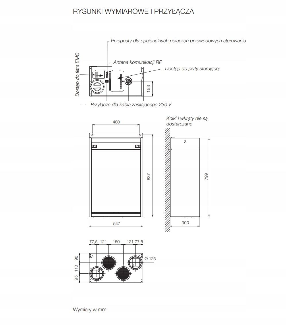 VASCO Rekuperator do domów 225 COMPACT LE 11VE00059 48h