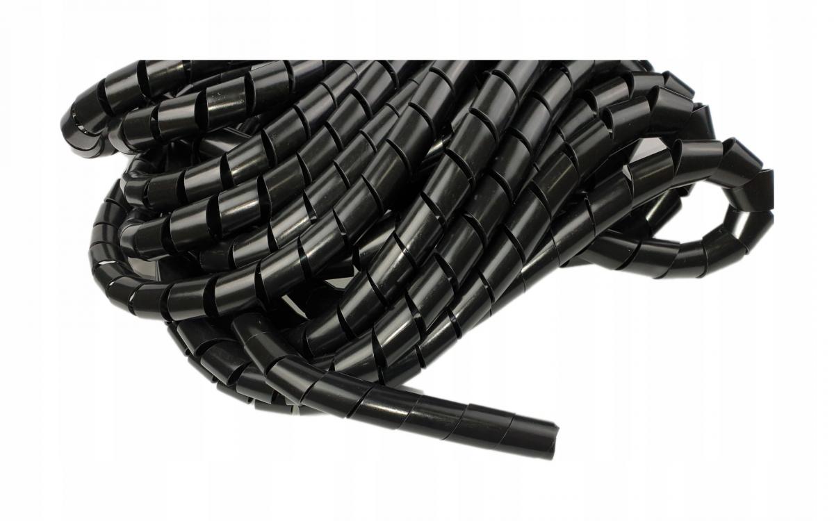 Wąż spiralny GST-20B (średnica wewnętrzna 20mm) czarny, opakowanie 10 metró
