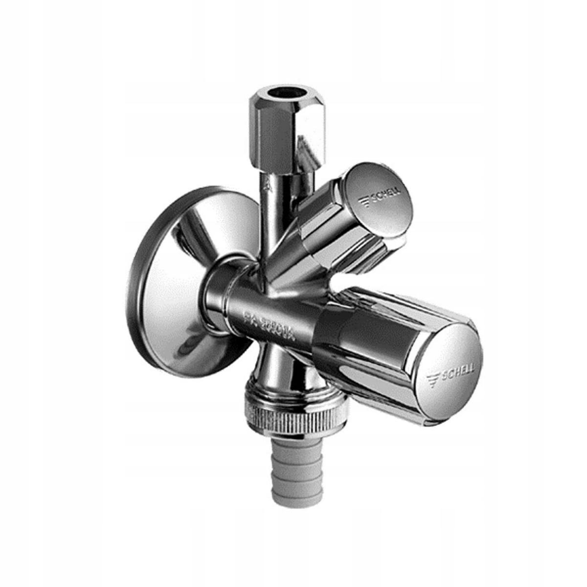 SCHELL Zawór kombinowany kątowy Comfort 1/2 chrom z BSZ,ASAG