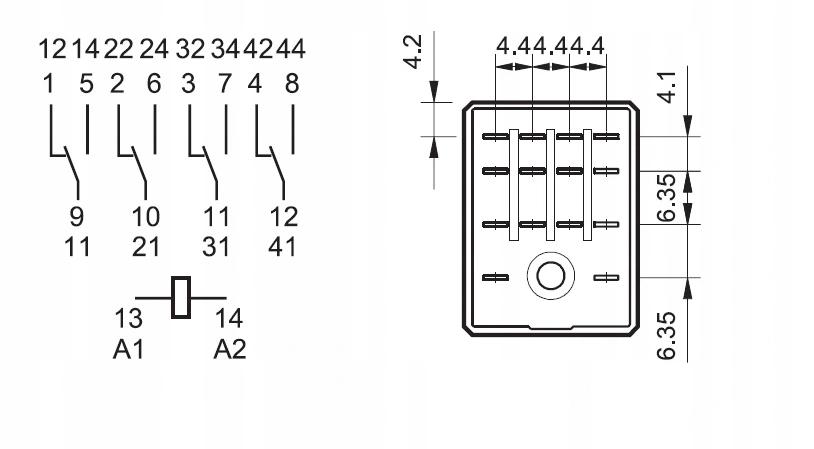 FINDER 55.34.9.024.0040 Przekaźnik 4P 7A 24V DC