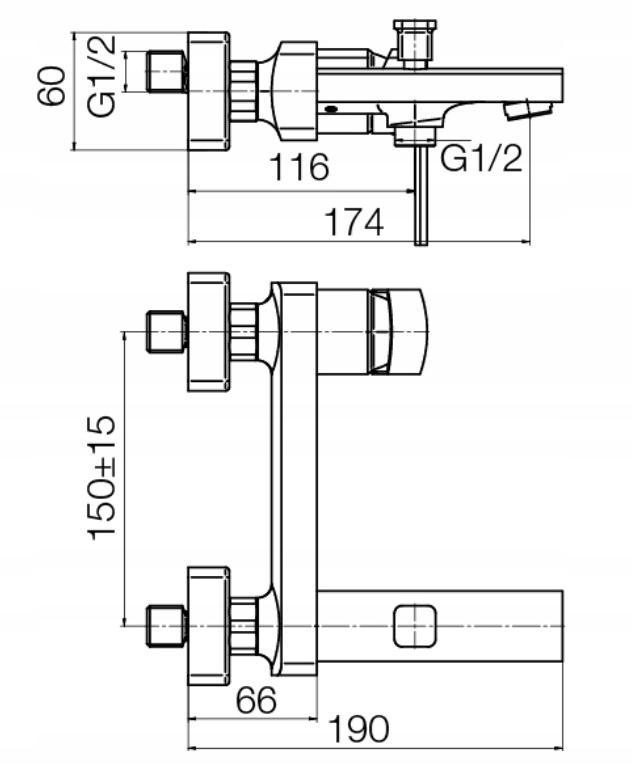 DECOR Kolumna natryskowa z baterią natryskową