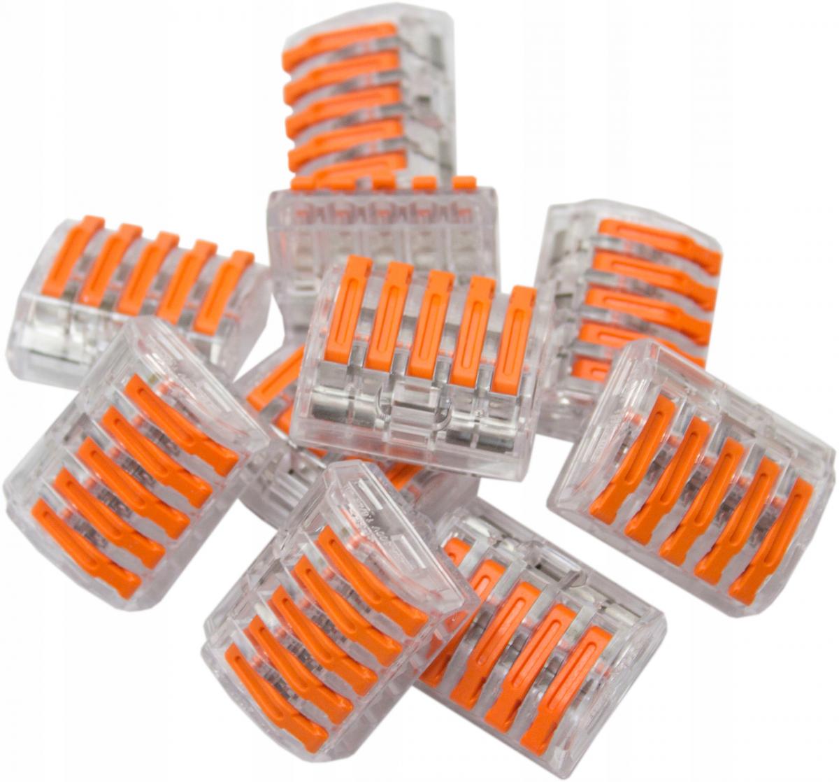 Szybkozłączka mini PC-215S do przewodu typu drut, 0,2-2,5mm2 opk=100szt