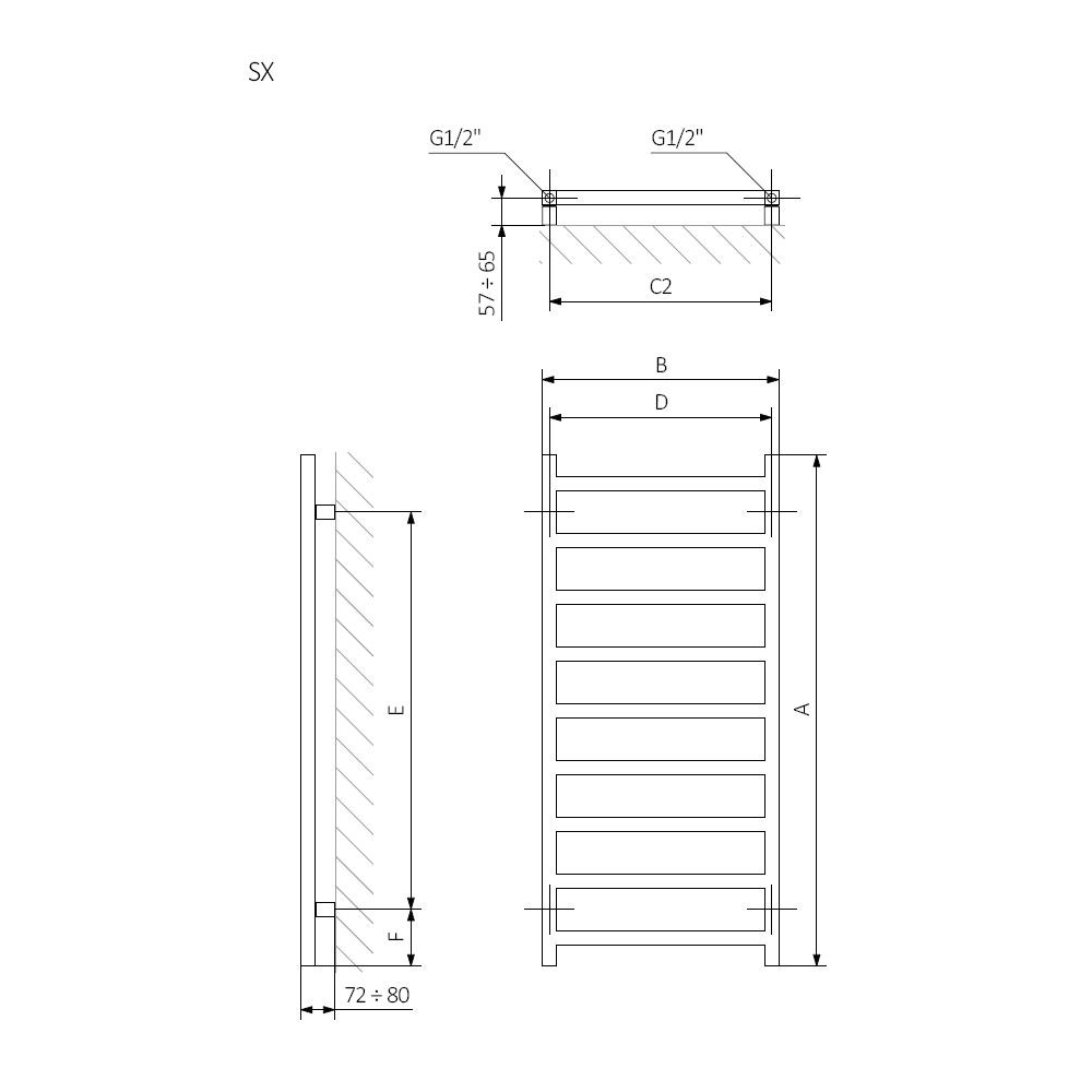 Grzejnik TERMA SIMPLE 1200x500 łazienkowy 440W  48h