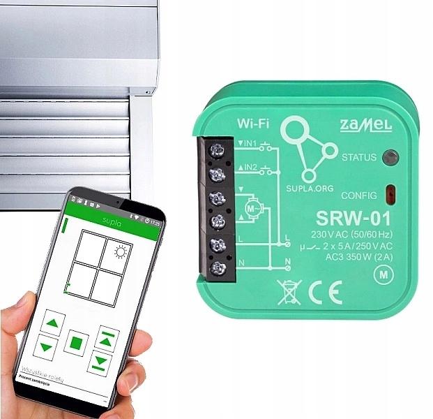 ZAMEL Sterownik rolet WI-FI typ: SRW-01, SUPLA