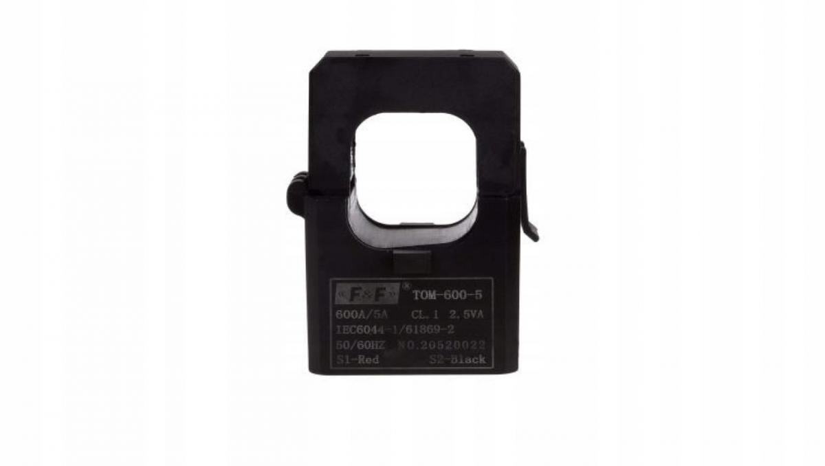 F&F Miniaturowy przekładnik prądowy z otwieranym rdzeniem 600-5A TOM-600-5