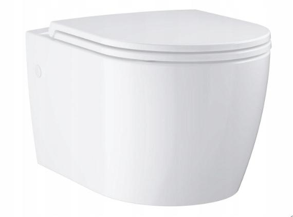 GROHE Miska WC wisząca Bau Ceramika, z deską wolnoopadającą, odpływ poziomy