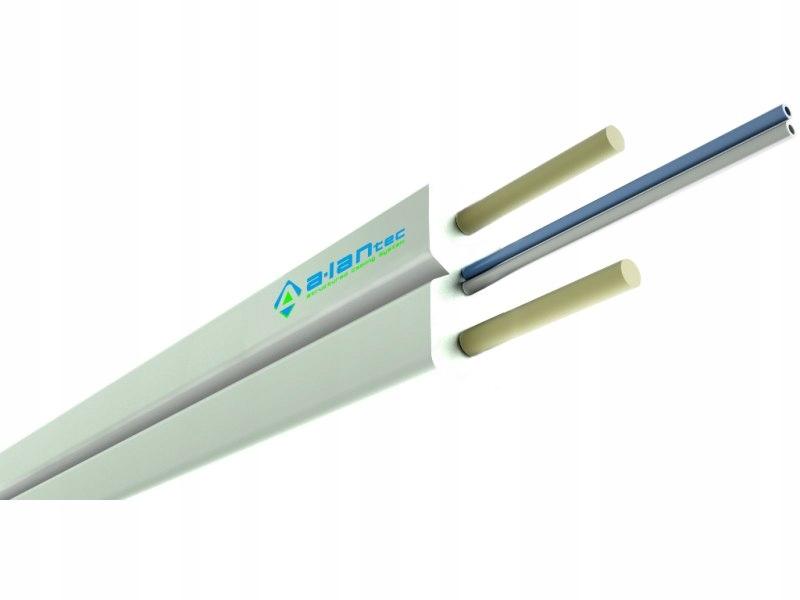 A-LAN Kabel światłowodowy FTTH płaski SM 2J 9/125 LSOH biały - ALANTEC