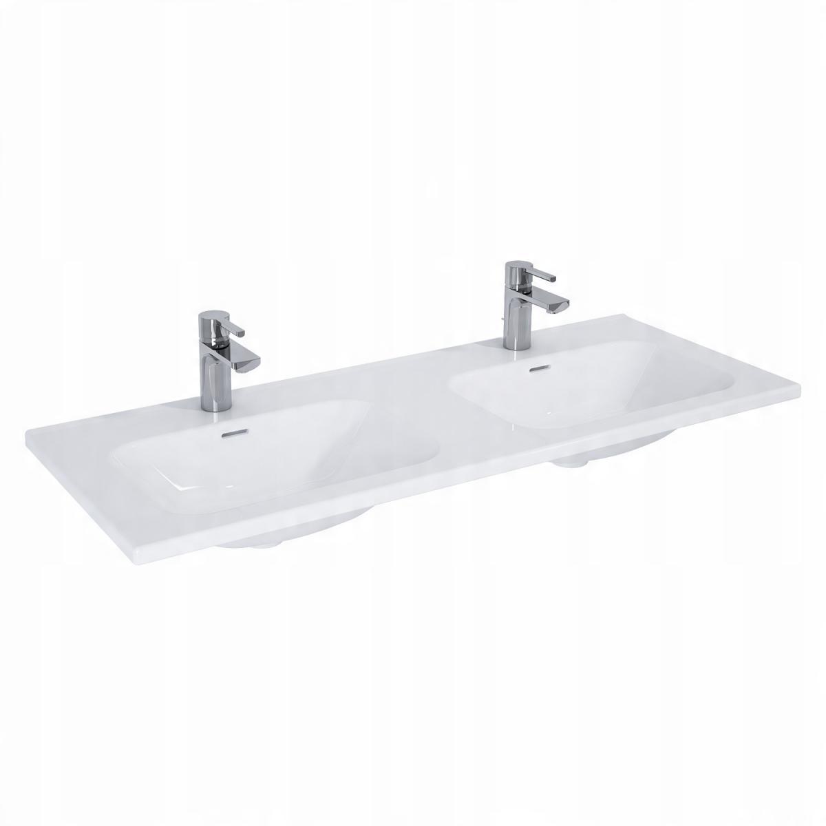 Umywalka SKAPPA 121x46cm 2K Ceramiczna Biały ELITA