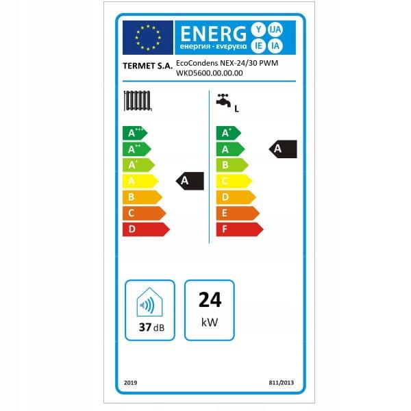 TERMET GAZOWY KOCIOŁ KONDENSACYJNY 2-FUNKCYJNY ECOCONDENS NEX 24/30 KW 48h