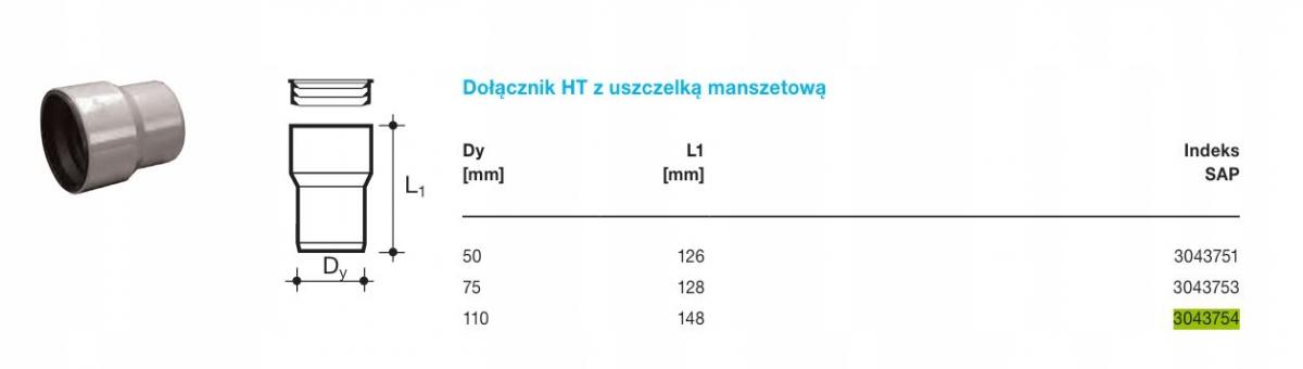 WAVIN Traper HT 110 popiel sanitarny