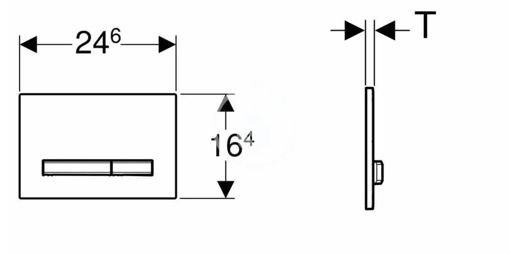 GEBERIT Przycisk spłukujący Sigma50, przedni, uniwersalny