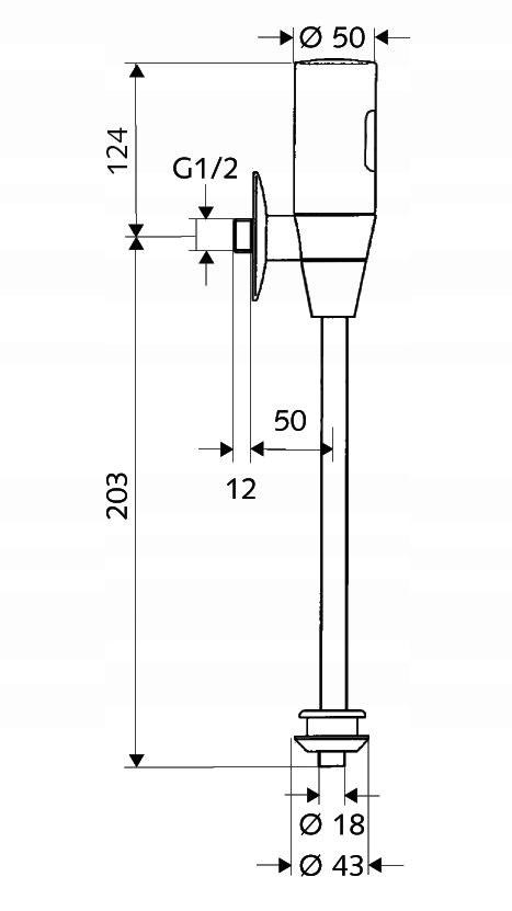 SCHELL Spłuczka do pisuaru naścienna G1/2 GZ SCHELL TRONIC