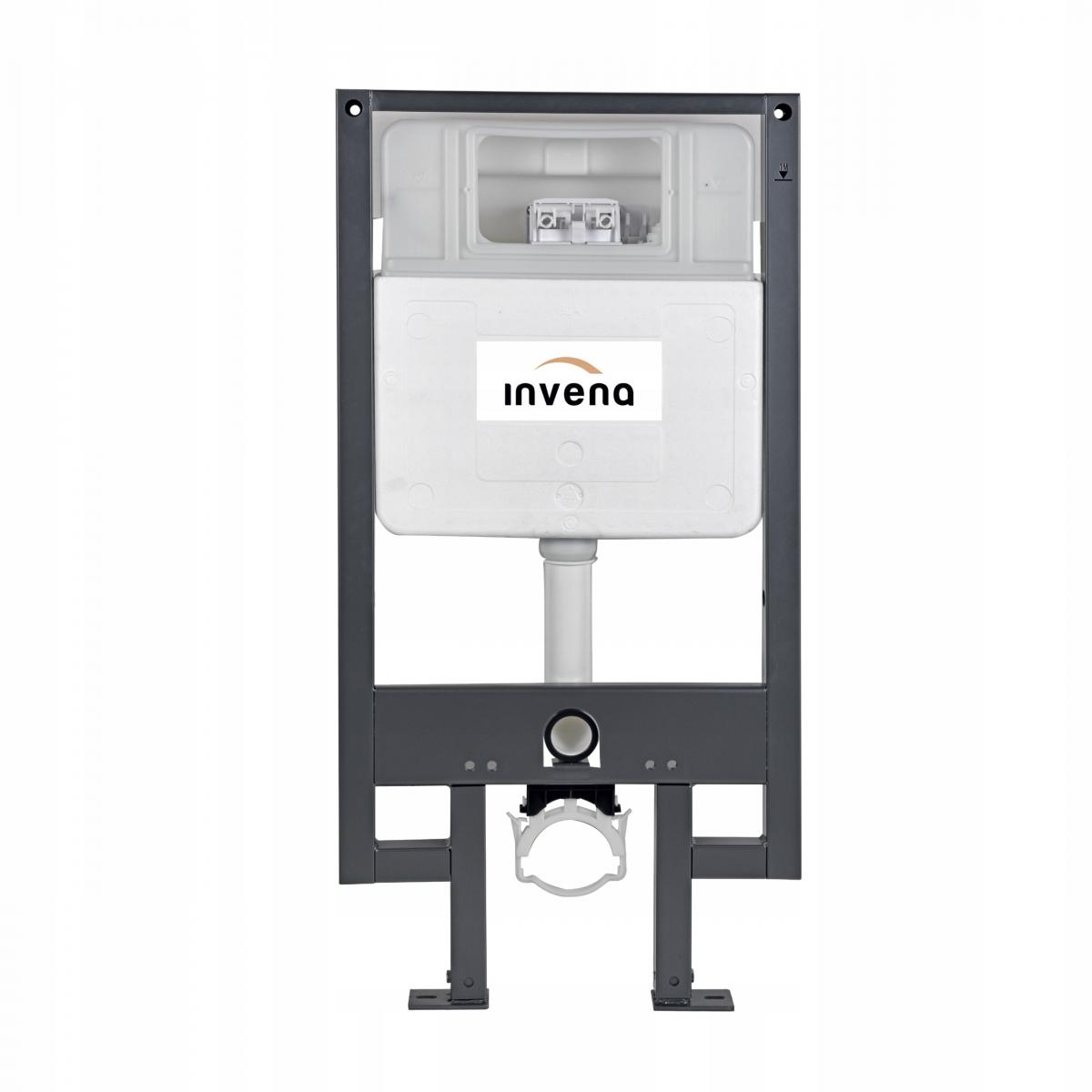 ZESTAW PODTYNKOWY WC FLORINA Z PRZYCISKIEM 601 CZARNY
