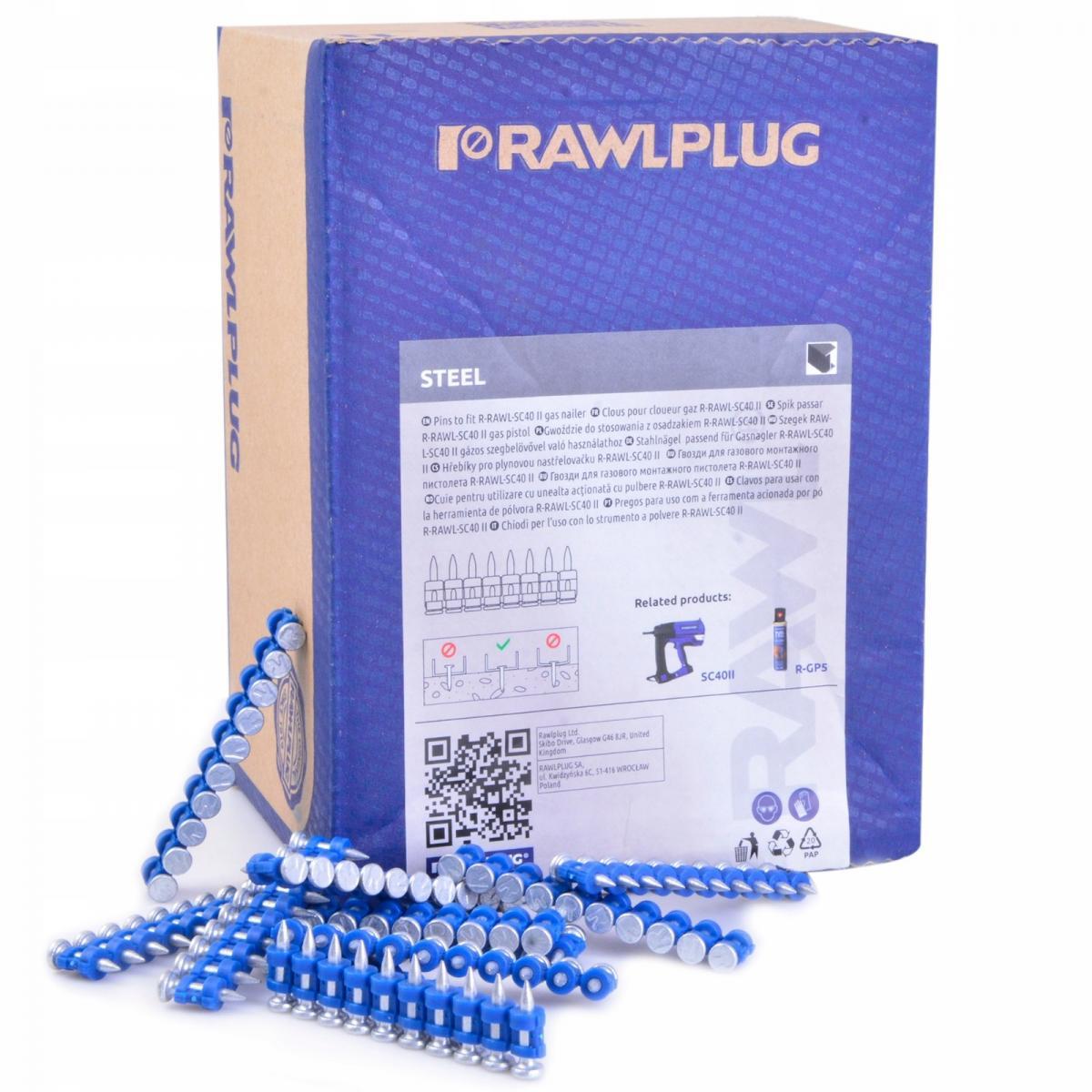RAWLPLUG Gwoździe do betonu i stali SC40II 15mm 1000szt