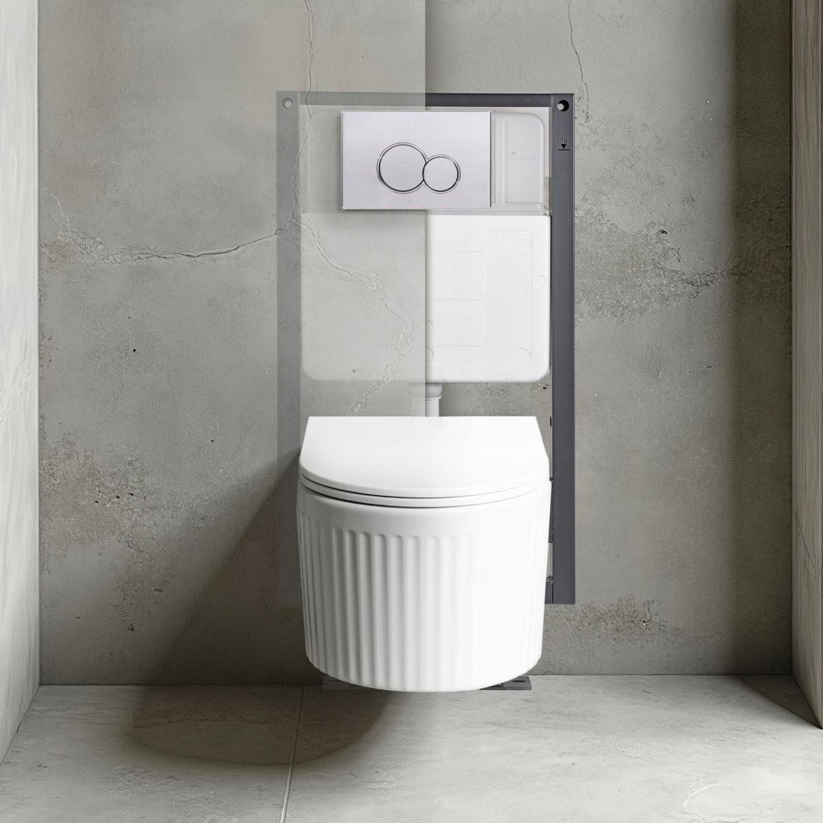 STELAŻ PODTYNKOWY DO MISEK WISZĄCYCH WC, 52,5 CM