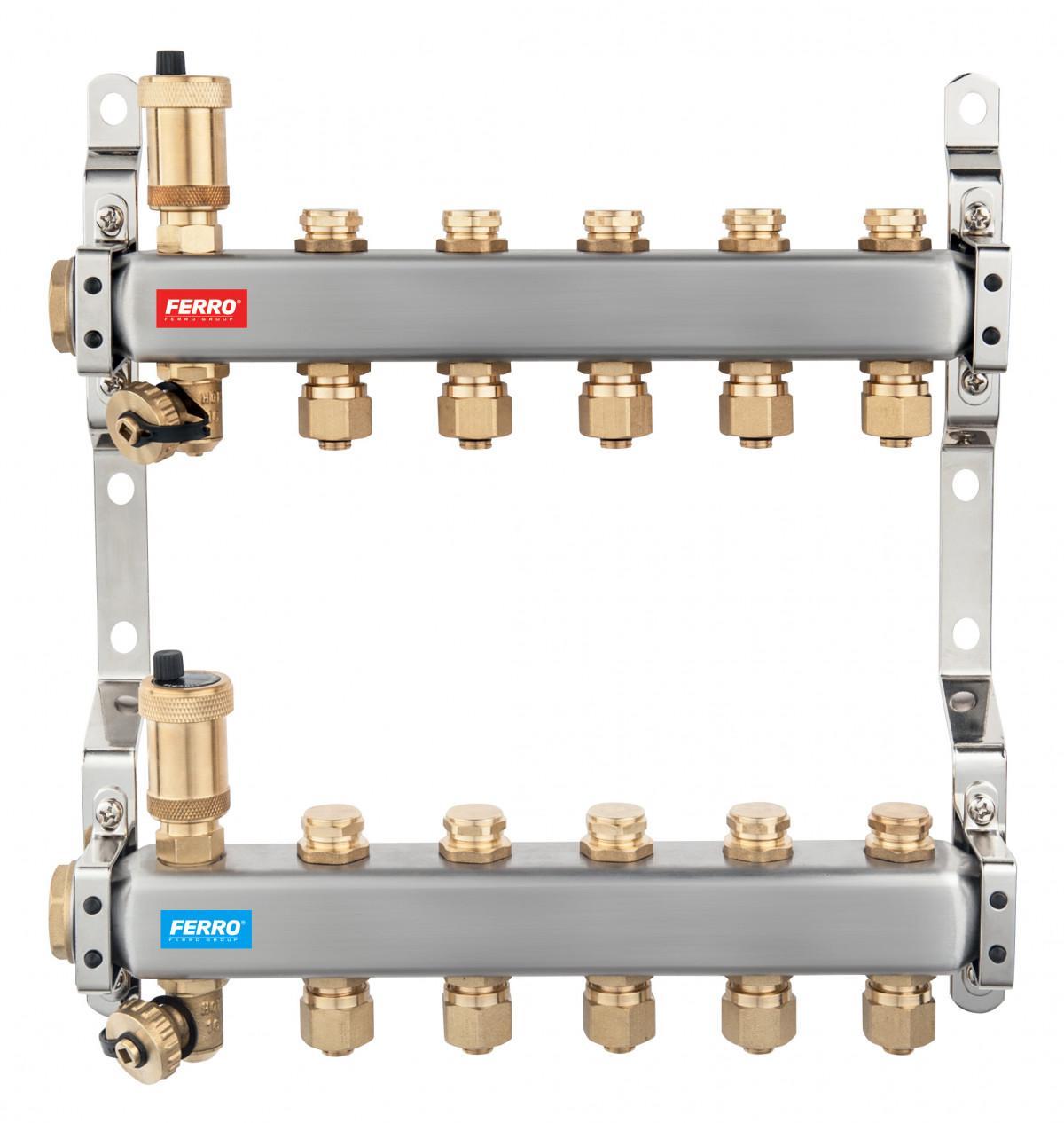 Rozdzielacz 11-ob FERRO RED INOX STANDARD PEX