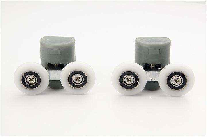 DEANTE Rolki górne podwójne do szyb 6 mm - FI 25 mm, biały, szary