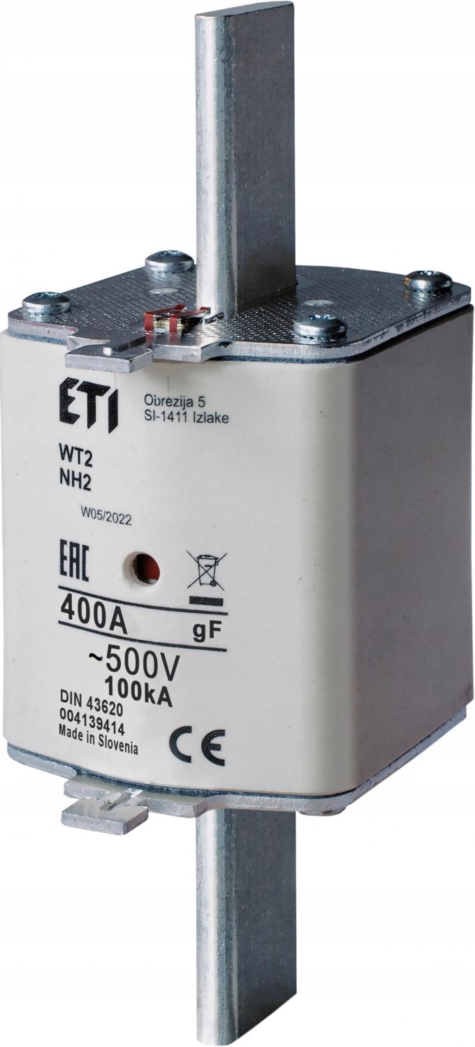 ETI Wkładka topikowa przemysłowa szybka NH2/WT2 GF 400A/500V