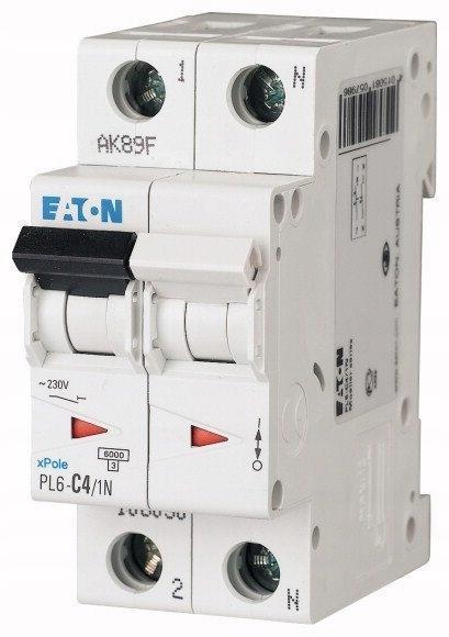 EATON Wyłącznik nadprądowy 6kA PL6-C4/1N