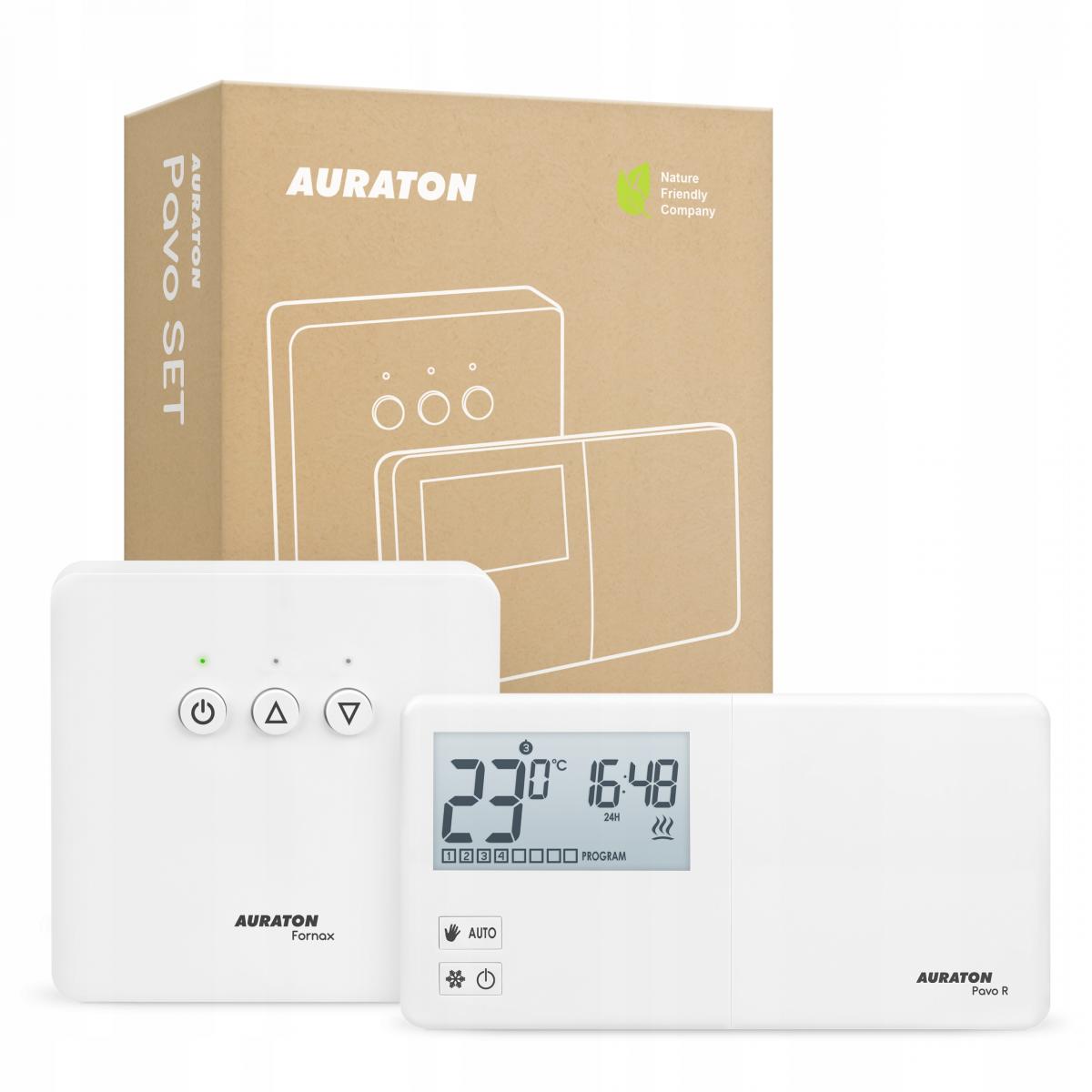 AURATON Pavo SET - Tygodniowy, bezprzewodowy regulator temperatury ze stero