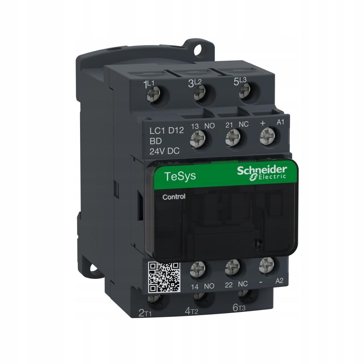 SCHNEIDER ELECTRIC Stycznik mocy TeSys D AC3 12A 3P 1NO 1NC cewka 24VDC