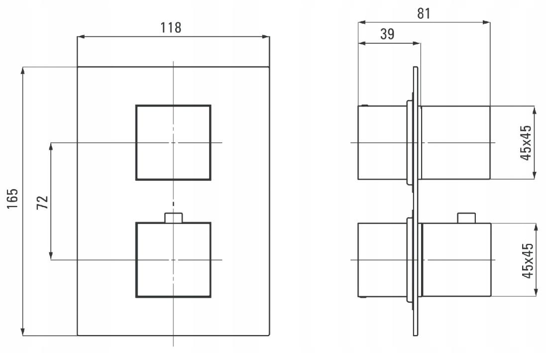 DEANTE Zestaw prysznicowy podtynkowy z BOXem termostatycznym, nero