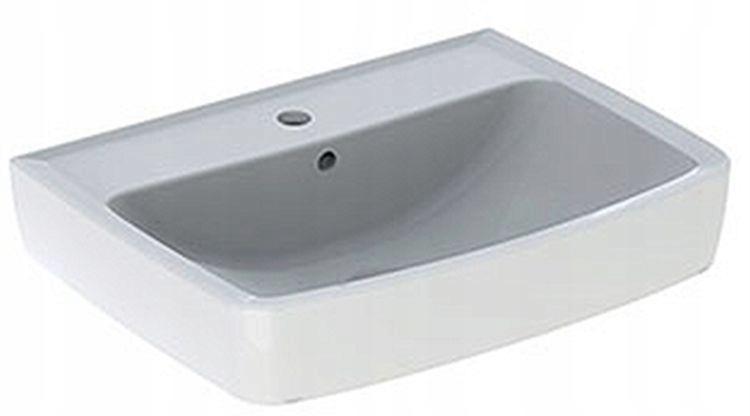 Umywalka Rekord kształt geometryczny B55cm H17.5cm T42cm z otworem na bater