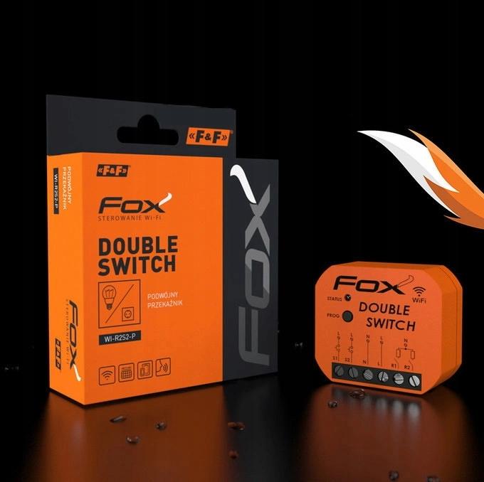 F&F 2KANAŁOWY PRZEKAŹNIK Wi-Fi 230V DOUBLE SWITCH FOX