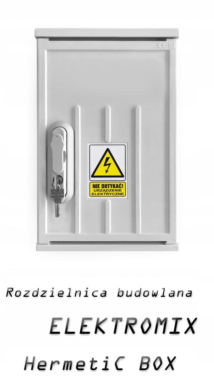 Obudowa termoutwardzalna SSTN 26x58x25 zamek/cięgła/kątowniki daszek skośny
