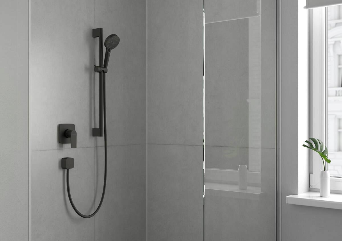 HANSGROHE Przyłącze HANSGROHE Fixfit Square czarne matowe