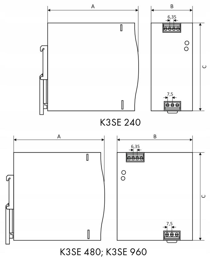 BREVE Zasilacz K3SE 96024N 3x400/ 24VDC 40A