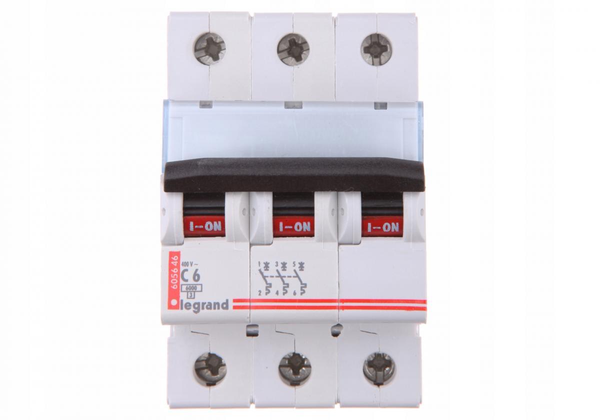 LEGRAND Wyłącznik nadprądowy S 303 3P C 6A 6000A TX3