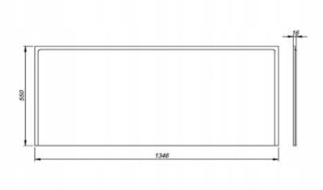 KOŁO Obudowa do wanny 150cm frontowa z MDF 1450 x 550 mm GEBERIT Uni 2