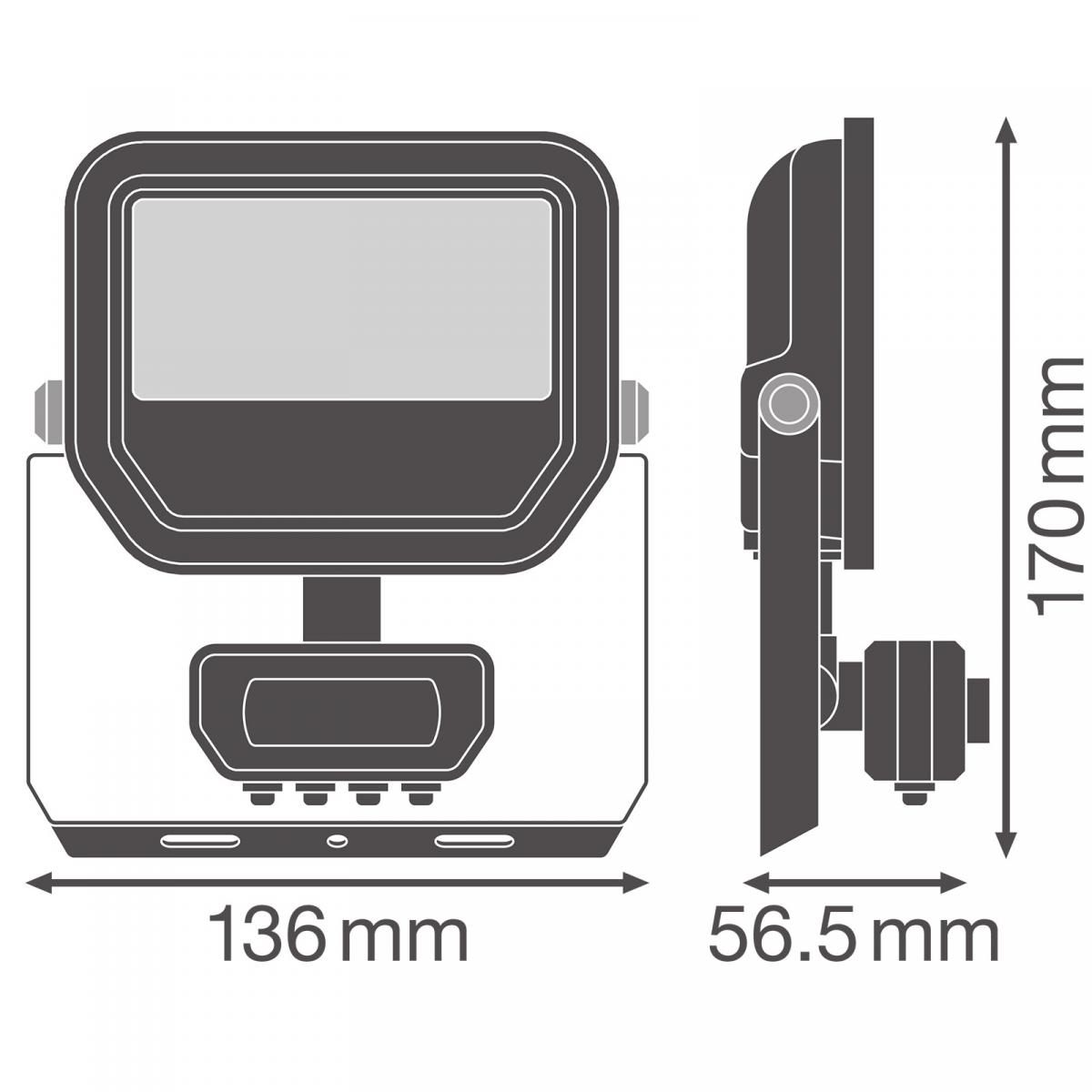 Naświetlacz Floodlight 10 SN P 8W 1K2LM 830 PS SY100 BK Naświetlacz z elast