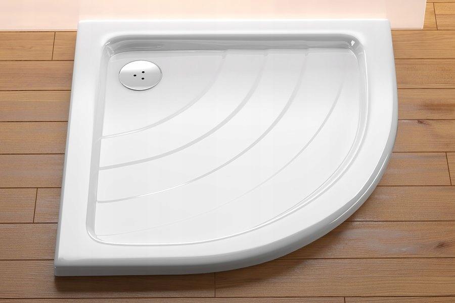 Brodzik akrylowy Ravak Ronda- półokrągły 80 cm typu LA-do instalacji na nóż