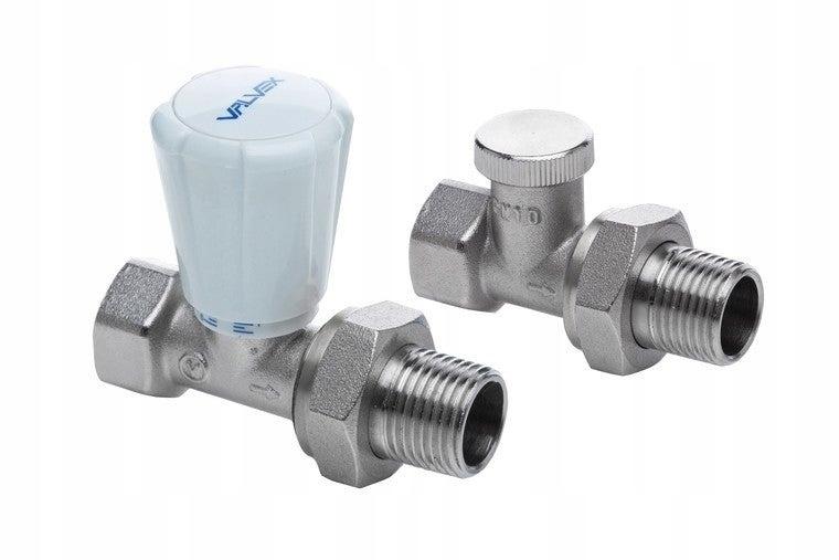 Zestaw grzejnikowy tradycyjny prosty ACTIV PLUS (PS15, ZO-P-15) niklowany 1
