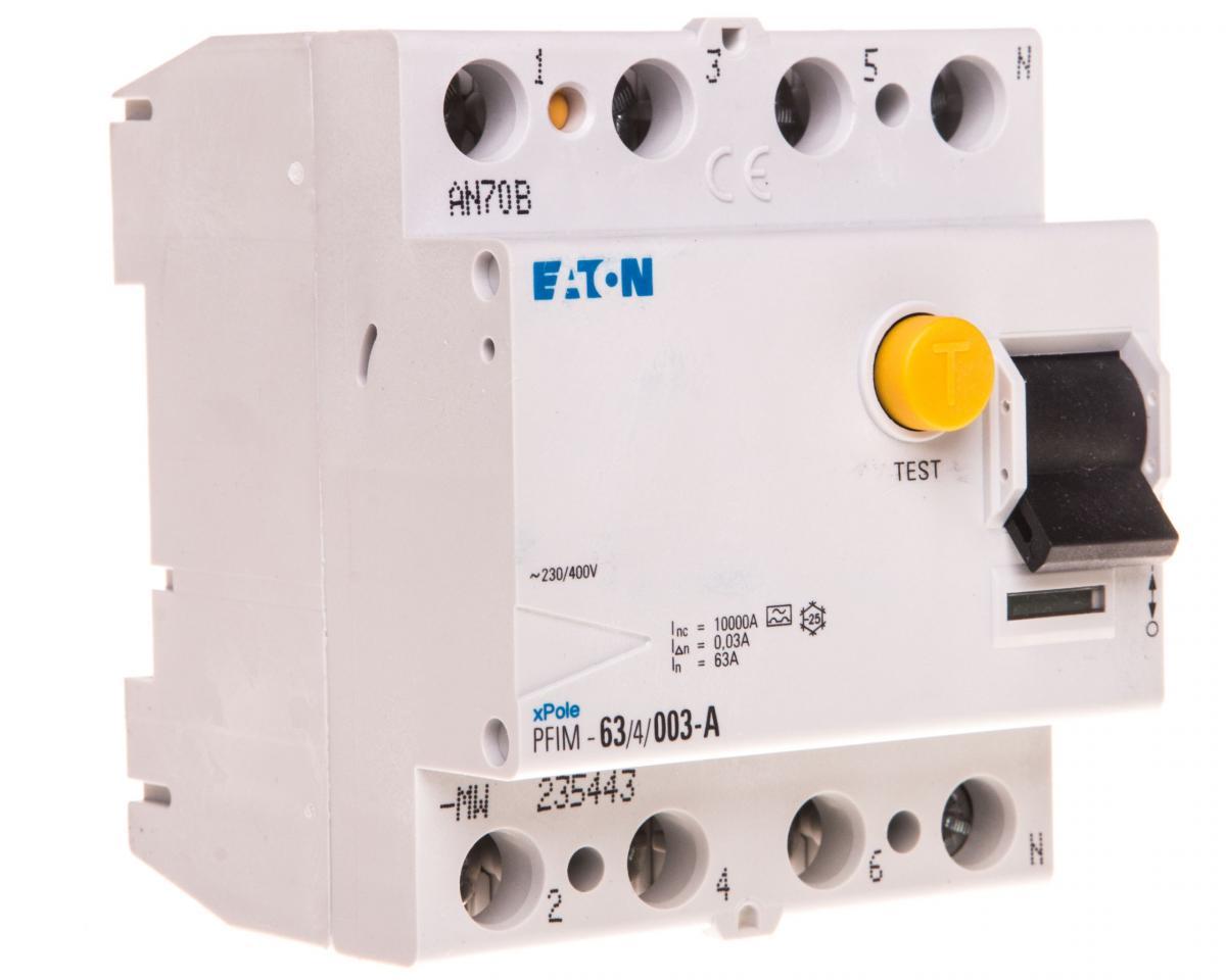 EATON Wyłącznik różnicowoprądowy 4-biegunowy PFIM-63/4/003-A-MW