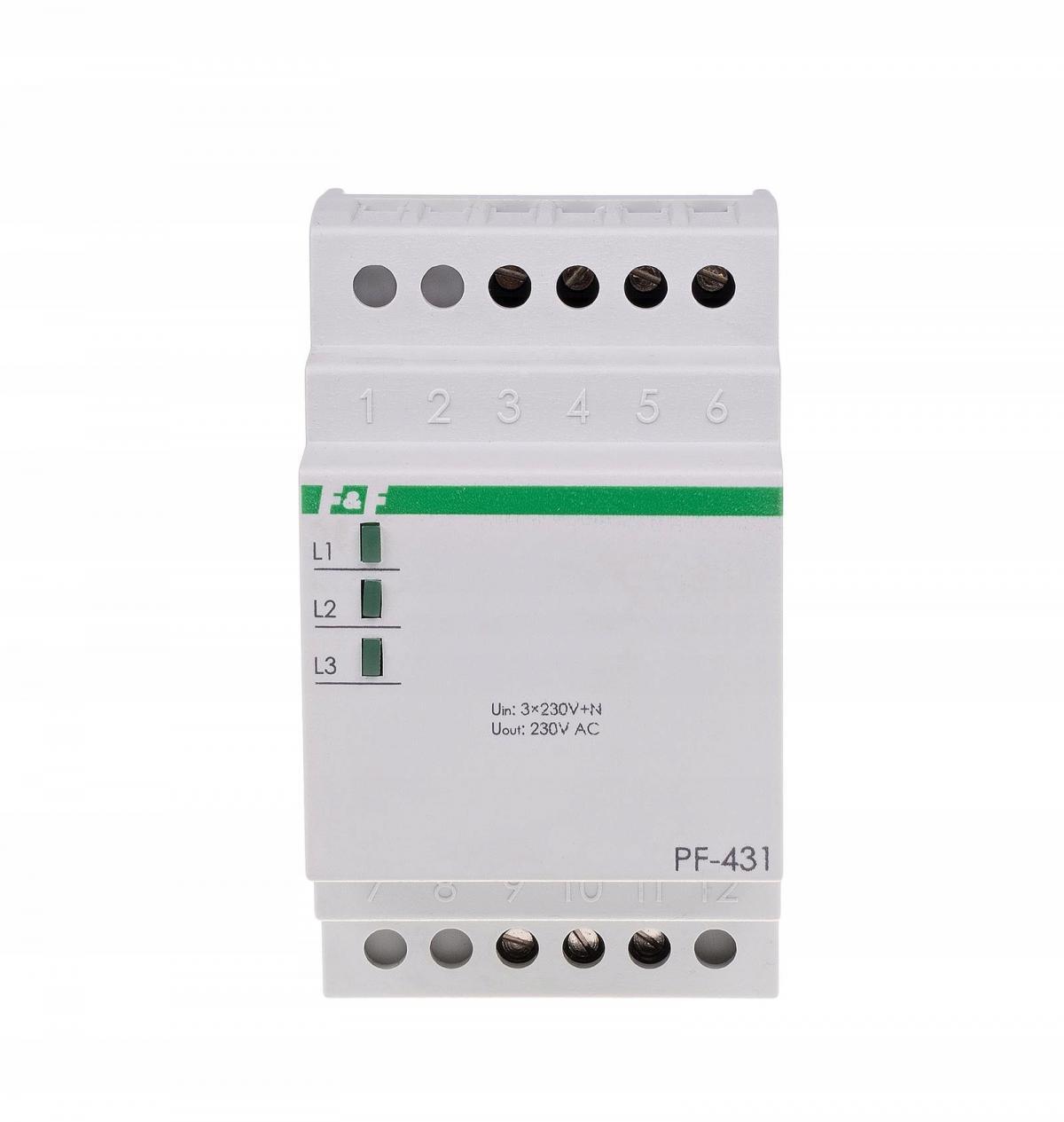 Automatyczny przełącznik faz PF-431 z fazą priorytetową, I=16A , 3 moduły