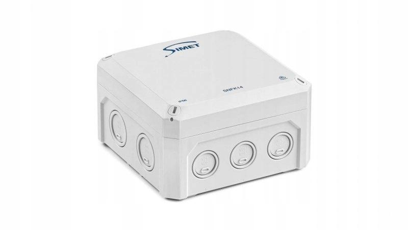 SIMET Puszka instalacyjna naścienna SNFK14, 140x140x81, IP66 szary